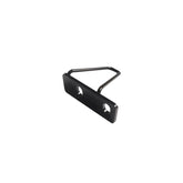 The 79Bike Falcon Pro Battery Latch is a black metal bracket with two keyhole slots and a triangular support, designed as a replacement part for the Falcon Pro, shown isolated on a white background.