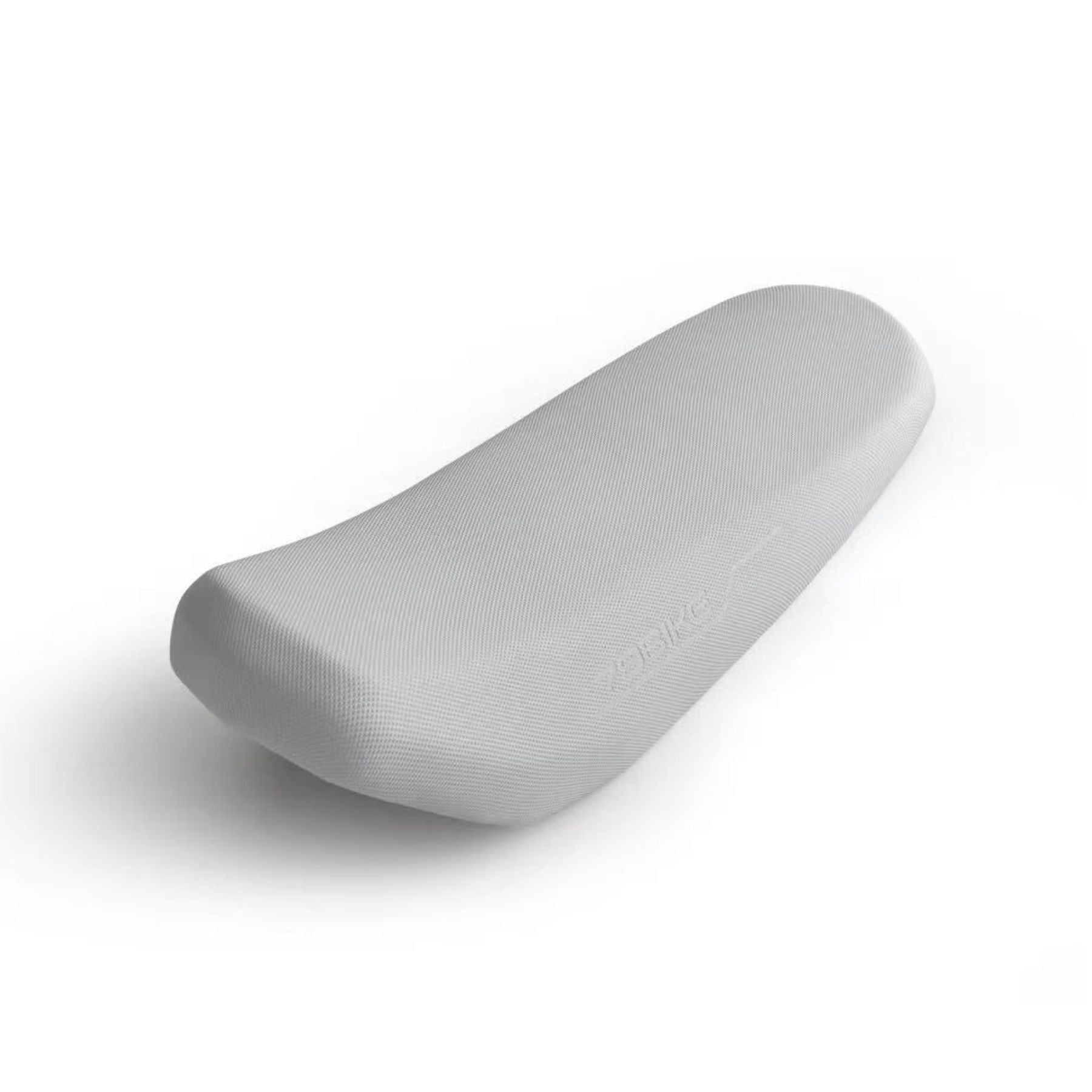 The 79Bike Falcon Pro Seat Cushion, featuring a contoured and textured light gray design, is shown against a plain white background.
