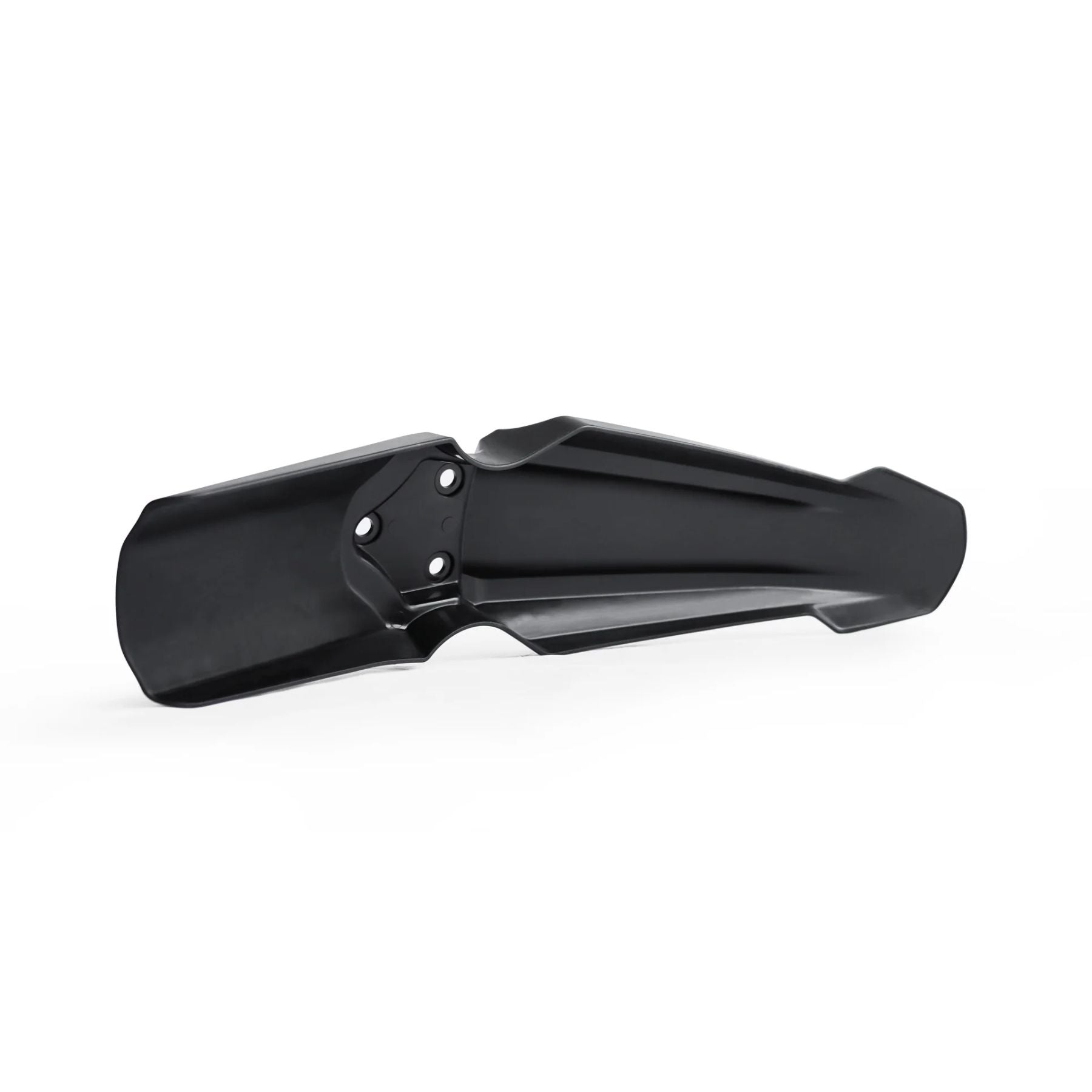 The 79Bike Falcon Pro Front Fender is a black plastic fender with a smooth, angular design that offers impact and heat resistance, making it ideal for your Sur-Ron Light Bee X. Shown on a white background.