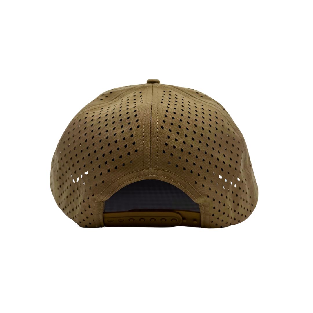 Rear Kahki mesh of the Electric Ride Supply Hat