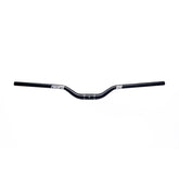 The black ProTaper A50 Rise Handlebar by Amped Bikes, perfect for tall riders, features an elegant upward curve with ProTaper and 350 in white, standing out against a plain white background.