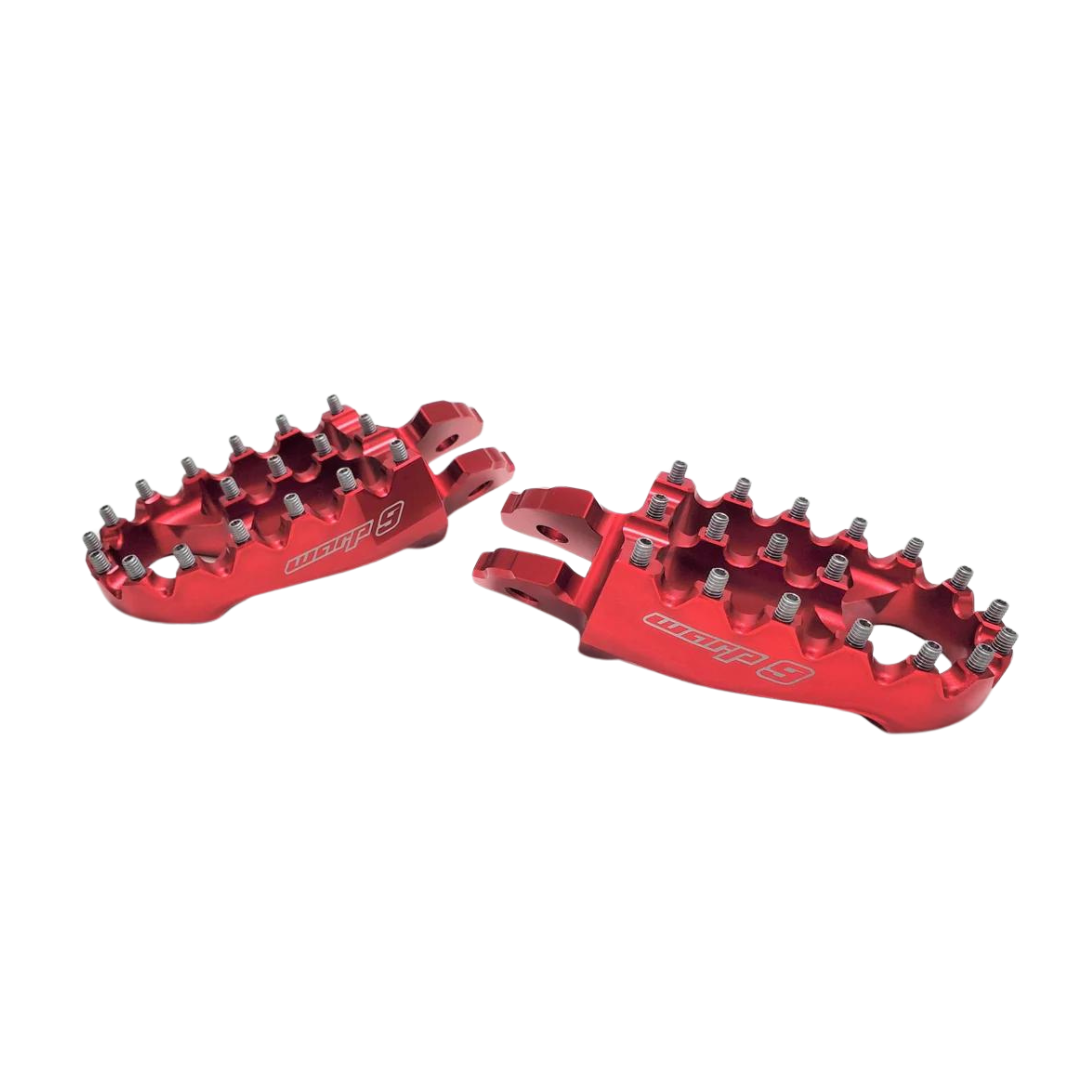 Warp 9 Foot Pegs Foot Controls Red