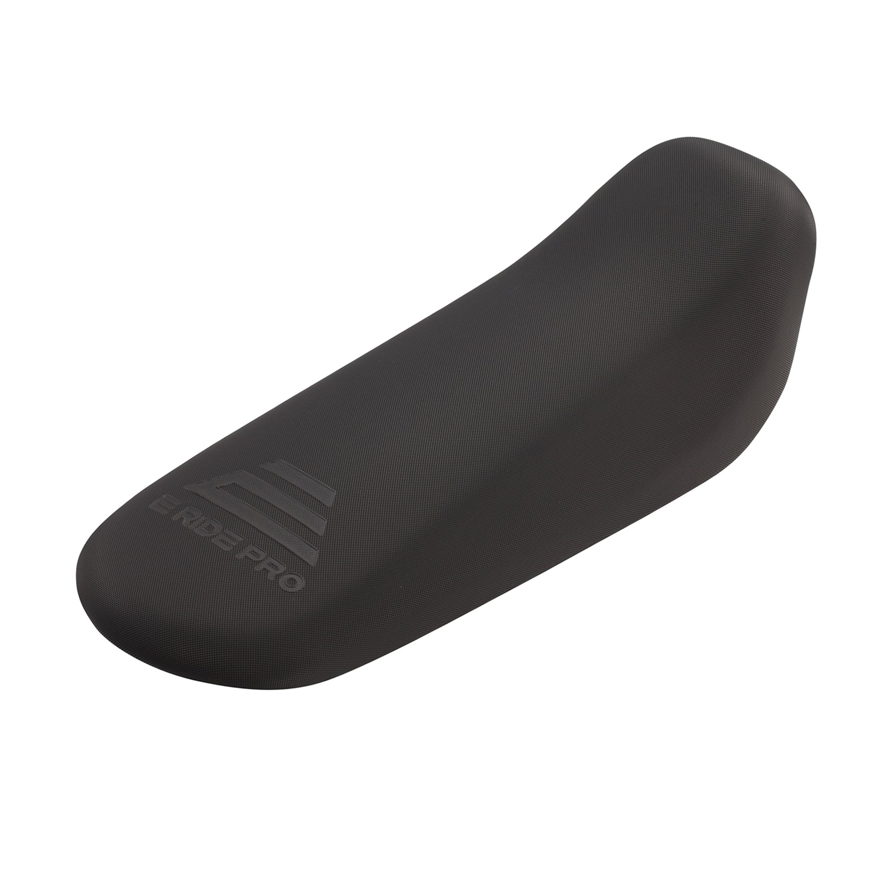 The Pro SS Seat by E-Ride Pro is a black ergonomic cushion with E-Ride Pro SS elegantly displayed alongside the logo, making it an ideal replacement seat option.