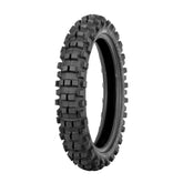 A close-up image features a Shinko R525 Cheater Hybrid Series tire by Amped Bikes, showcasing its rugged, knobby treads for enhanced grip on rough terrain. The black off-road trail tire stands out against a plain white background, highlighting its robust construction.