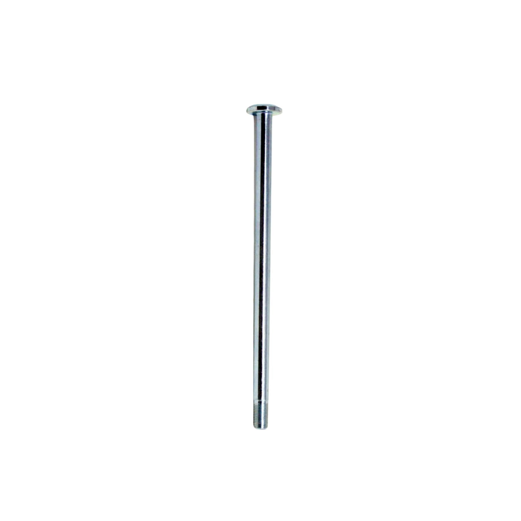 A single 79Bike Falcon Pro Swingarm Pivot Shaft, featuring a flat, circular head, stands vertically against a plain white background.