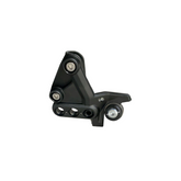 A sleek triangular black component with multiple bolts and two visible rollers, the E Ride Pro Peg Brackets by E-Ride Pro is designed for machinery or equipment as replacement mounting brackets to enhance functionality.