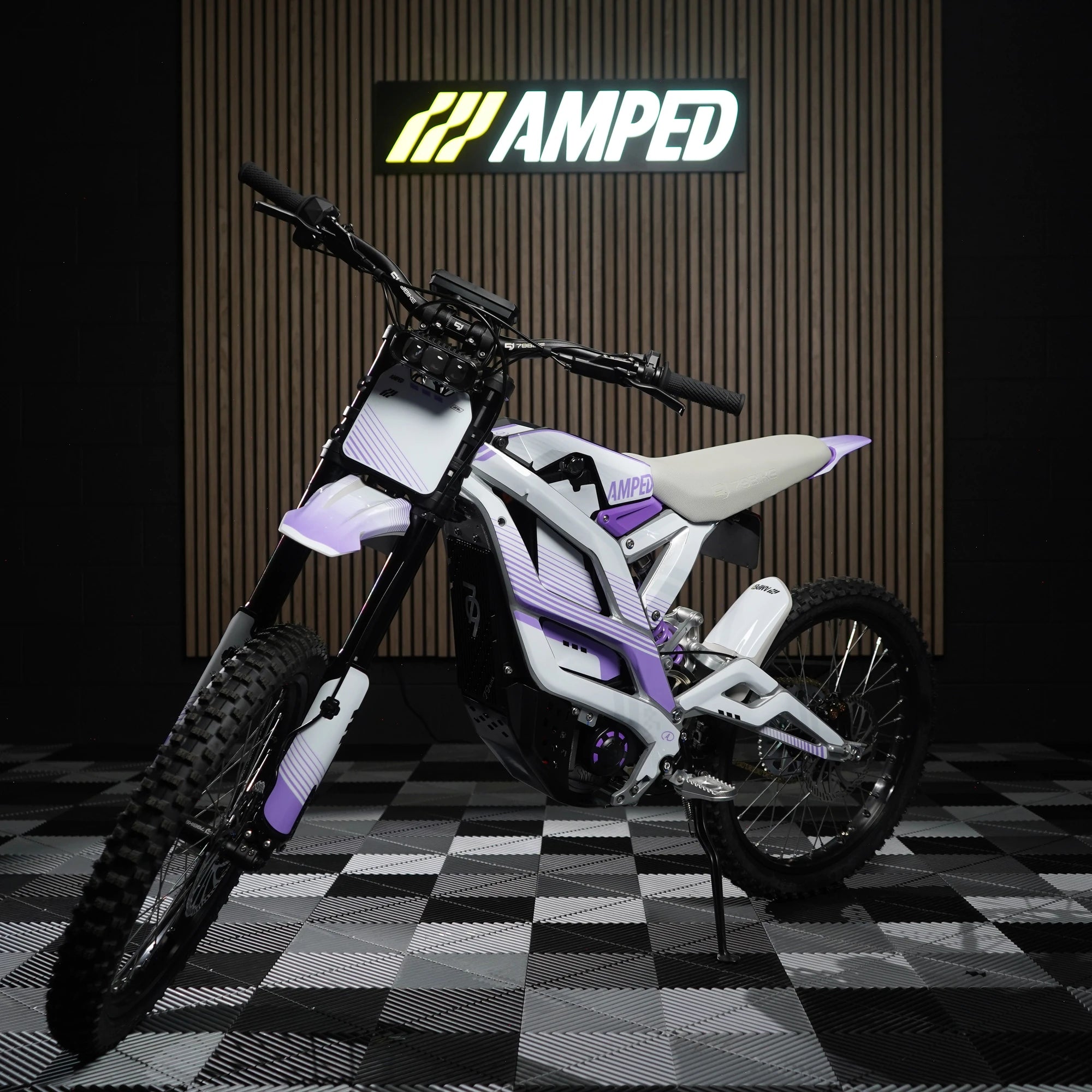Slipstream E-Moto Graphics Kit, Aurora colorway, on 79Bike Falcon