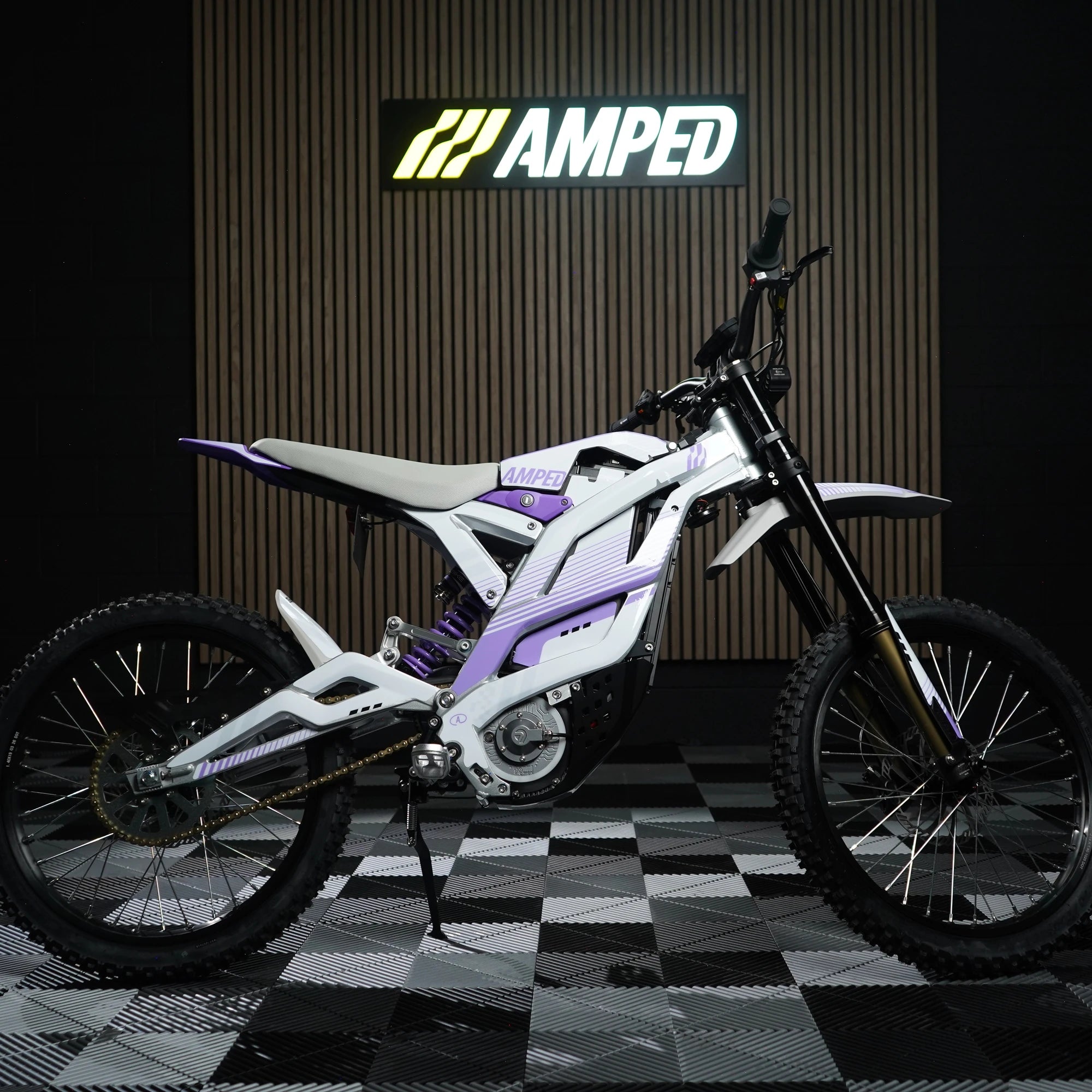 Slipstream E-Moto Graphics Kit, Aurora colorway, on 79Bike Falcon
