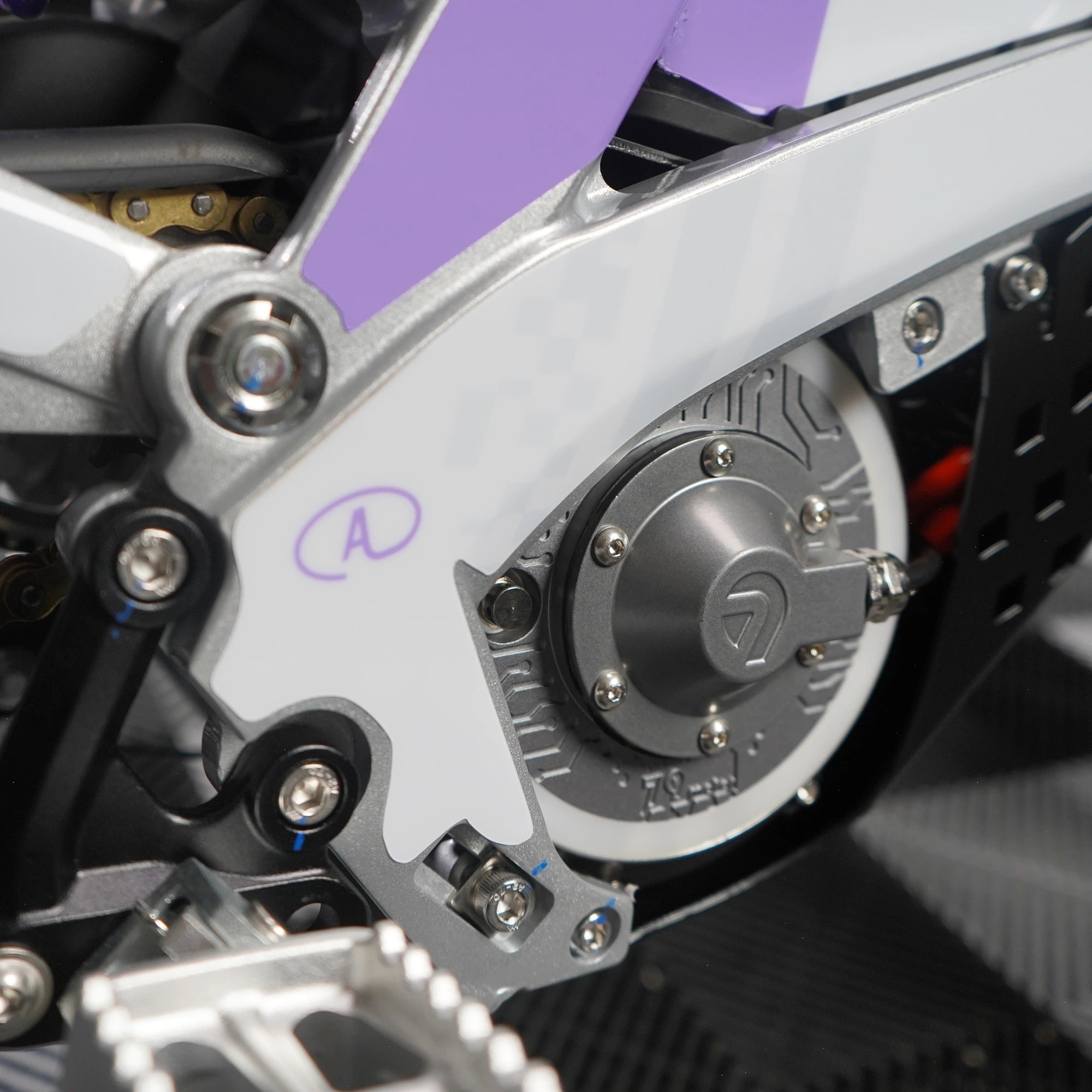 Slipstream E-Moto Graphics Kit, Aurora colorway, on 79Bike Falcon