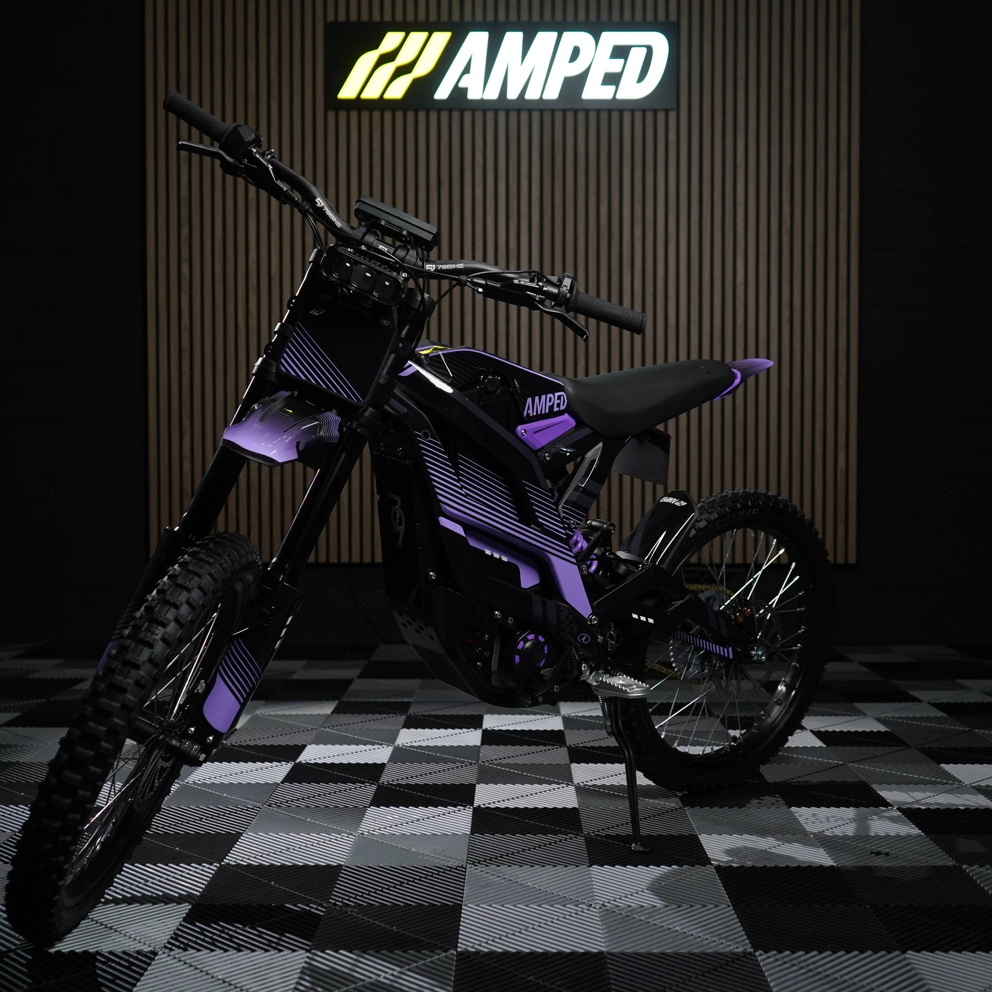 Slipstream E-Moto Graphics Kit, Nightshade colorway, on 79Bike Falcon