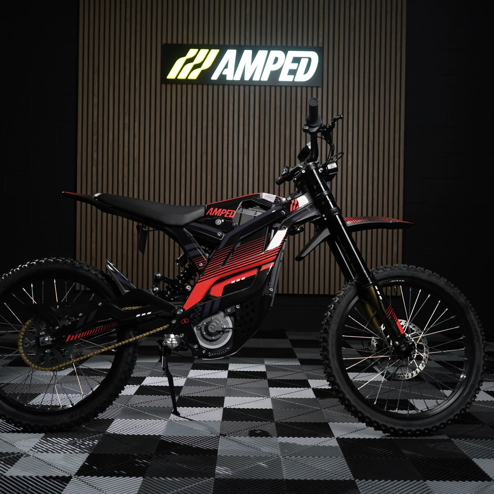 Slipstream E-Moto Graphics Kit, Scorch colorway, on 79Bike Falcon