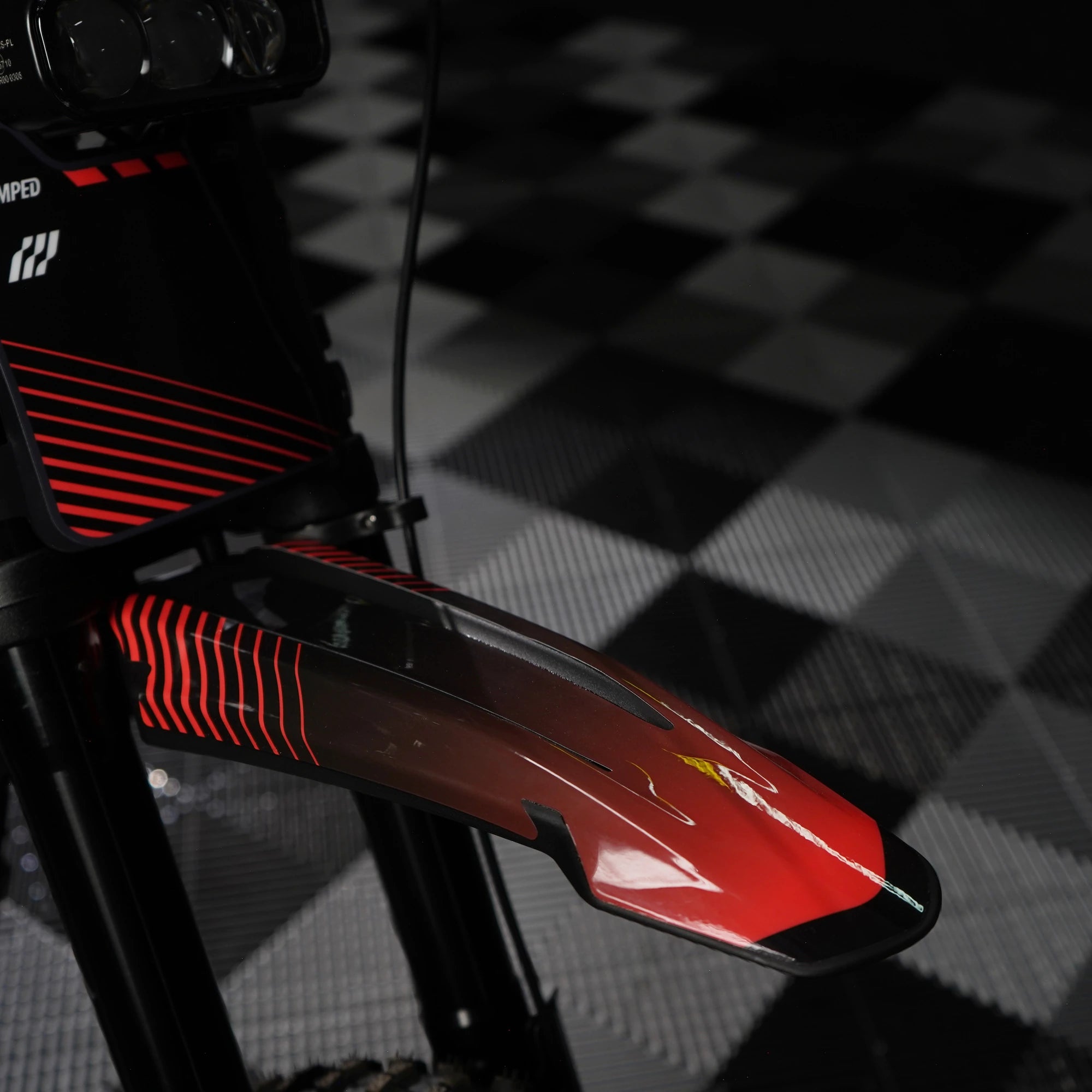 Slipstream E-Moto Graphics Kit, Scorch colorway, on 79Bike Falcon