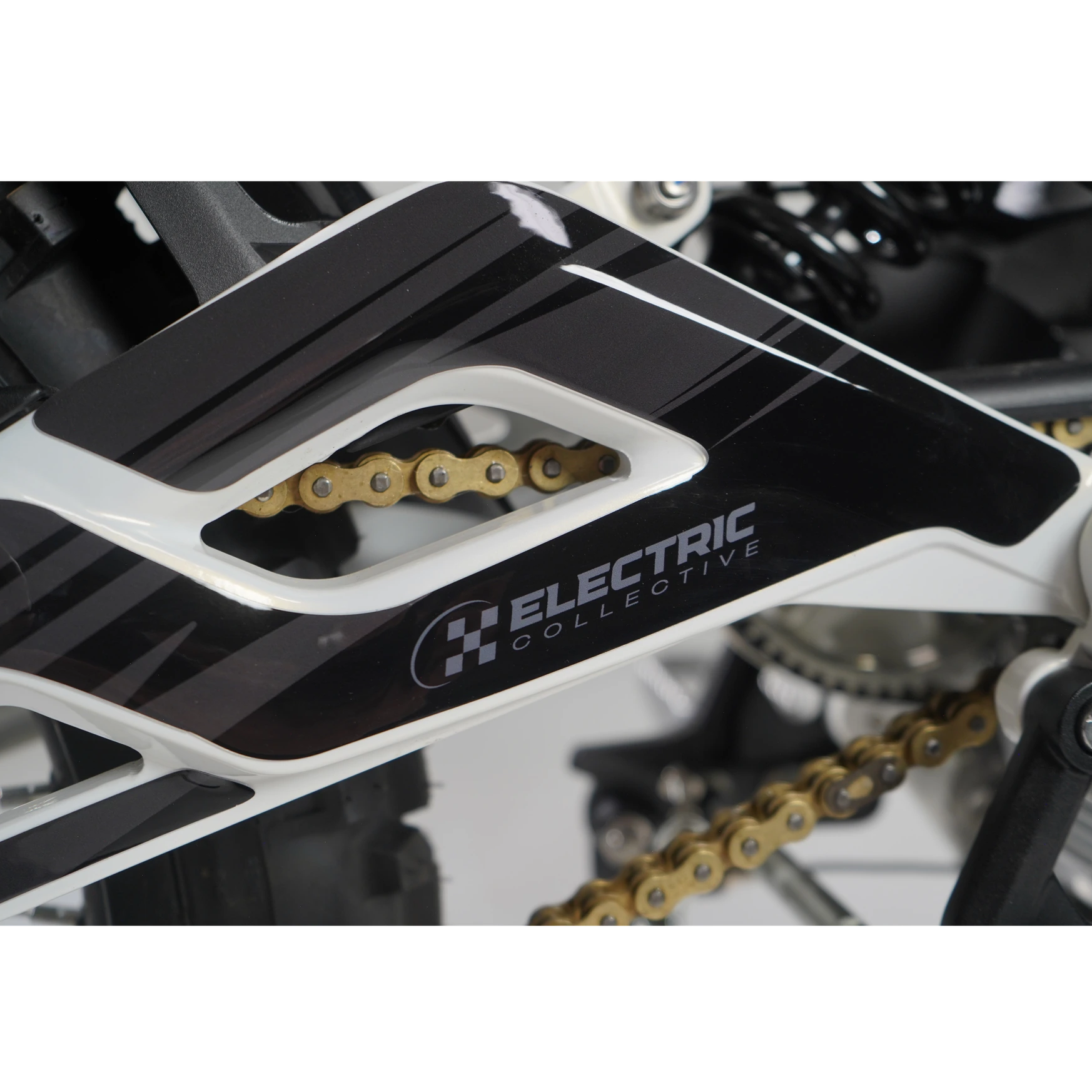 Strike E-Moto Graphics Kit, Cyclone colorway, on 79Bike Falcon