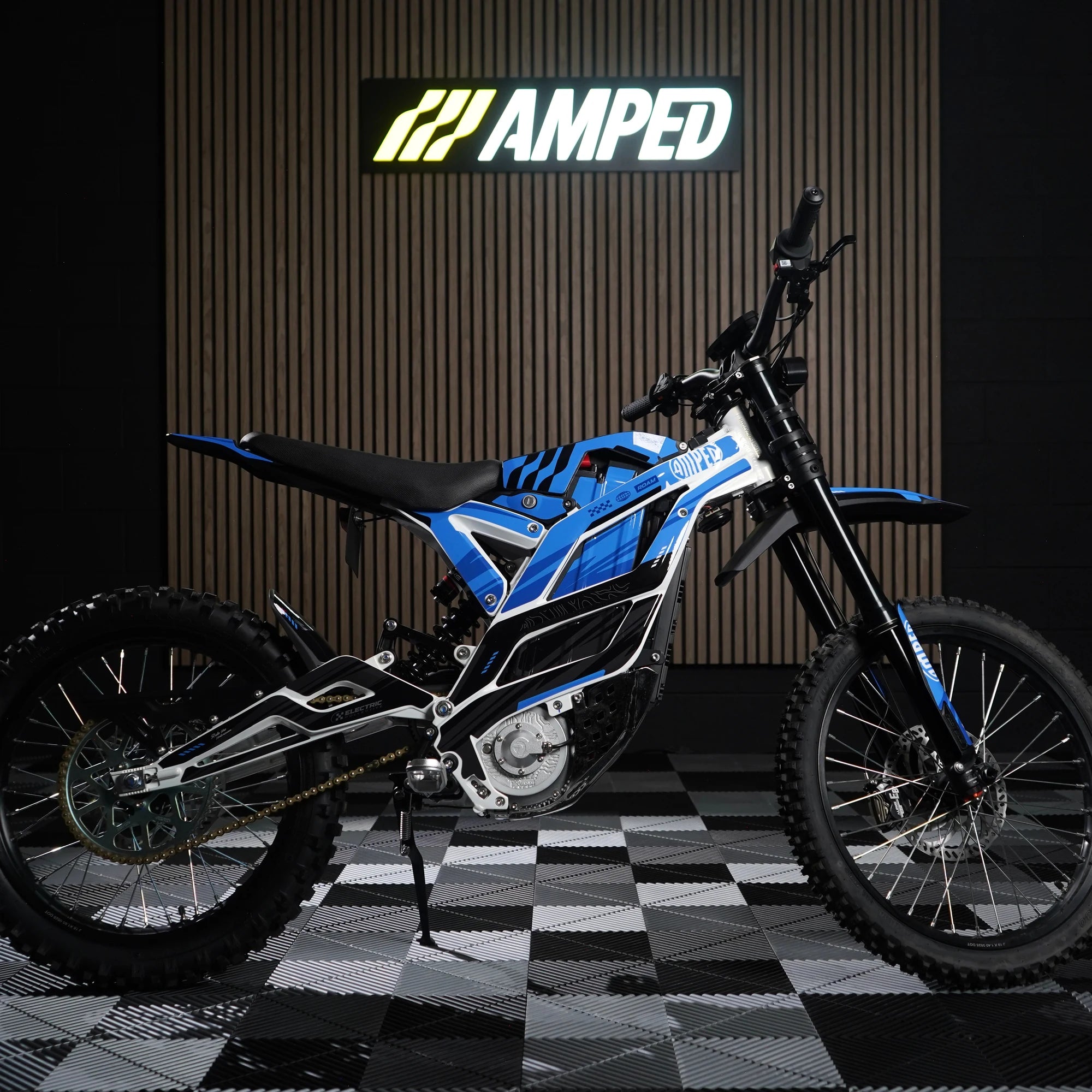 Strike E-Moto Graphics Kit, Cyclone colorway, on 79Bike Falcon