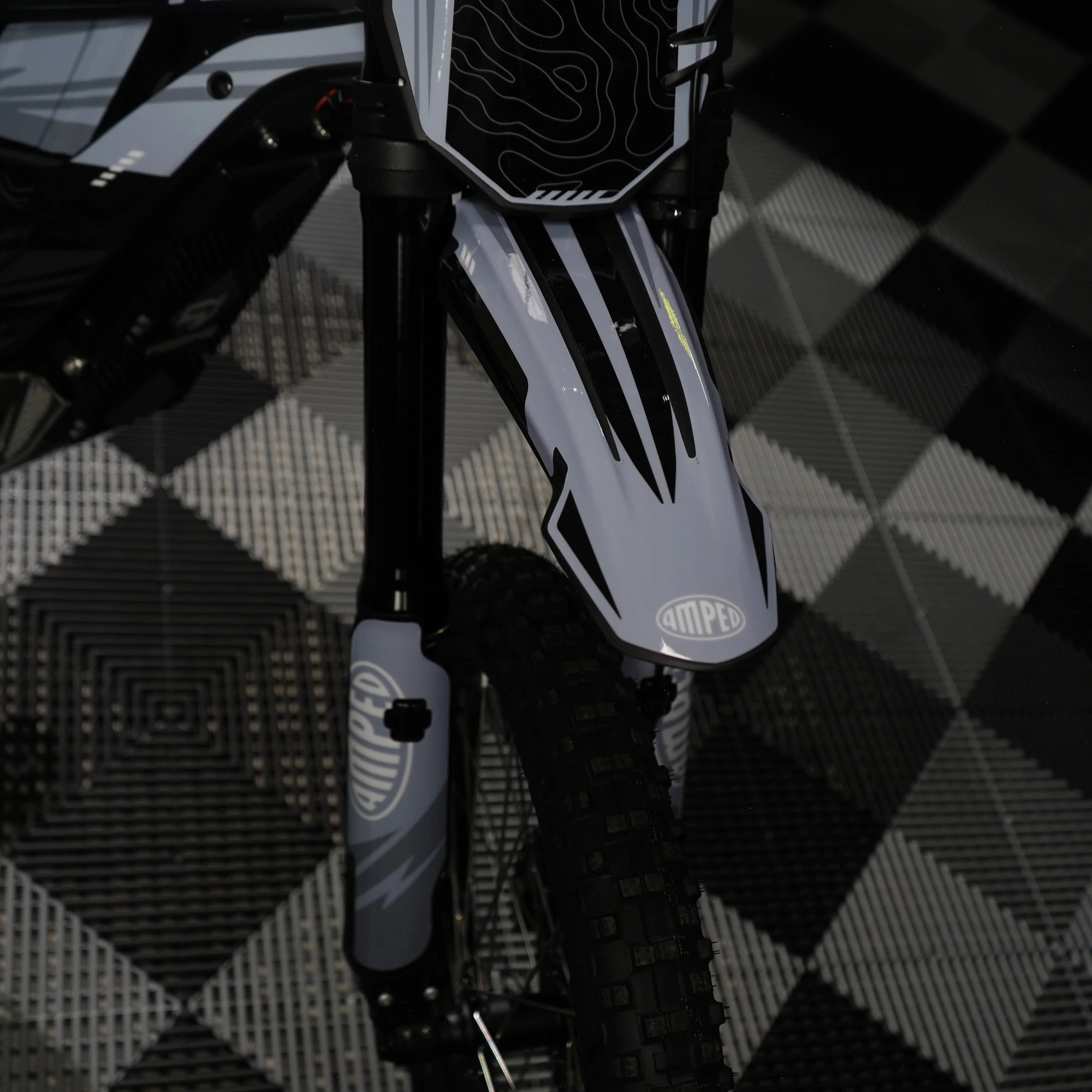 Strike E-Moto Graphics Kit, Mercury colorway, on 79Bike Falcon