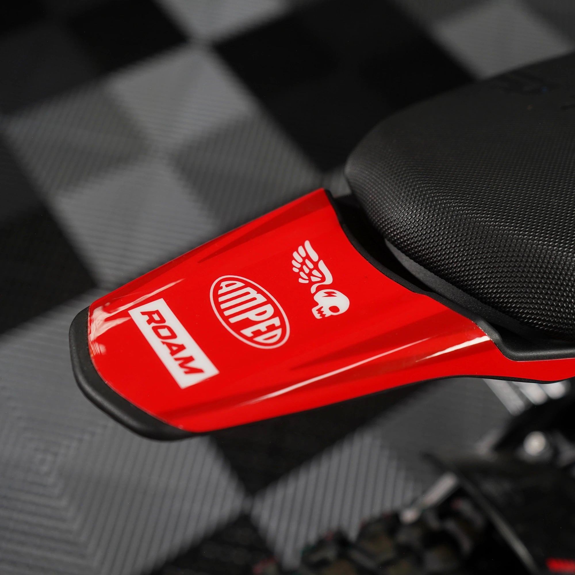 Strike E-Moto Graphics Kit, Redline colorway, on 79Bike Falcon