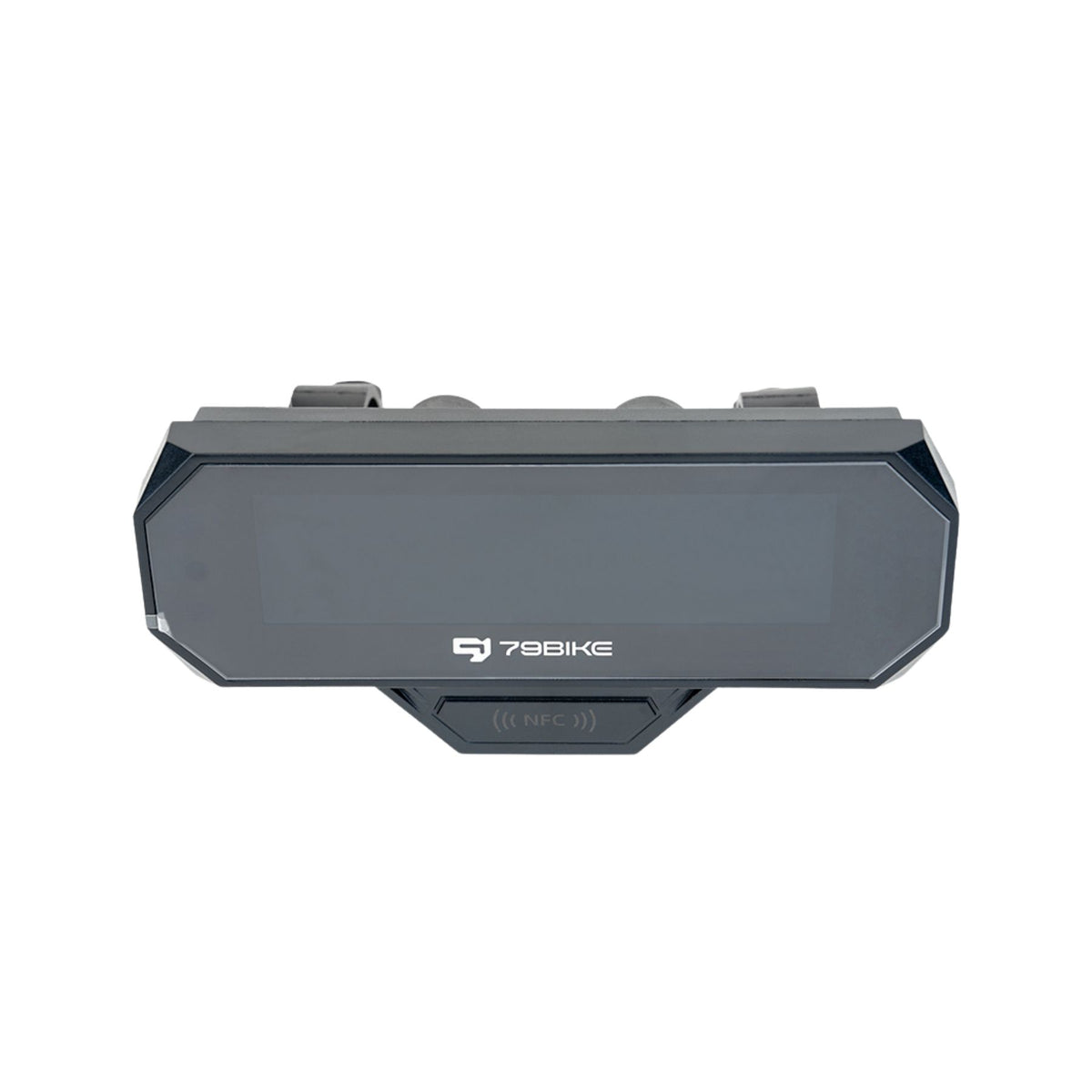 The 79Bike Falcon Pro Dashboard Display is a black electronic device with a rectangular screen, NFC symbol below, and is designed for mounting—ideal as a replacement display for bicycles.