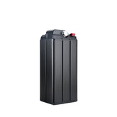 The 79Bike Falcon Pro 72V 35AH Battery is a rectangular black replacement battery with vertical grooves, a red top cap, and metallic terminal, shown upright against a white background. Compatible with Falcon Pro and LG 72V devices.