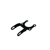 Black metal bracket on a white background