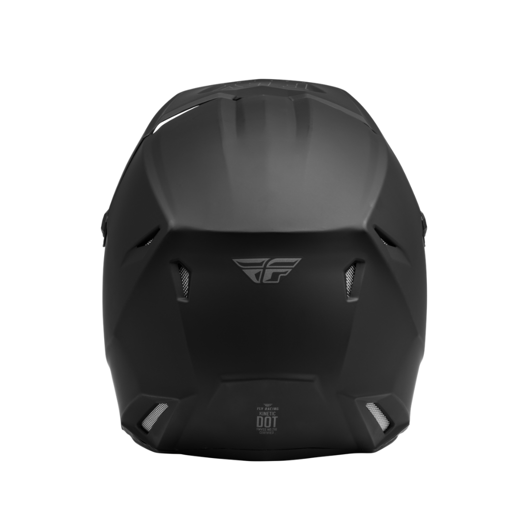 Rear view of Fly Racing Kinetic Lite helmet with exhaust vents