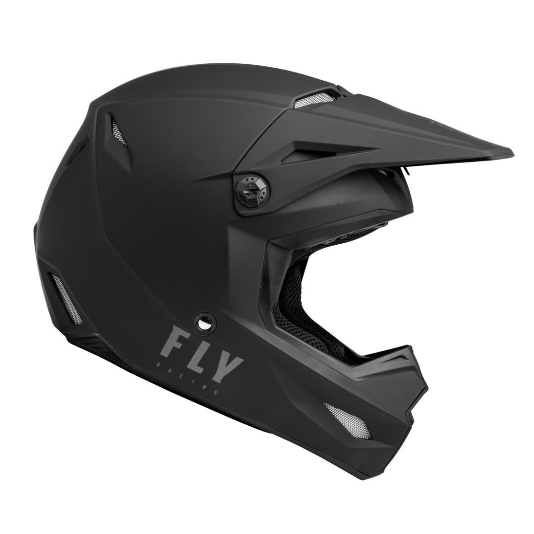 Fly Kinetic Lite Helmet full-face helmet, side profile with peak visor