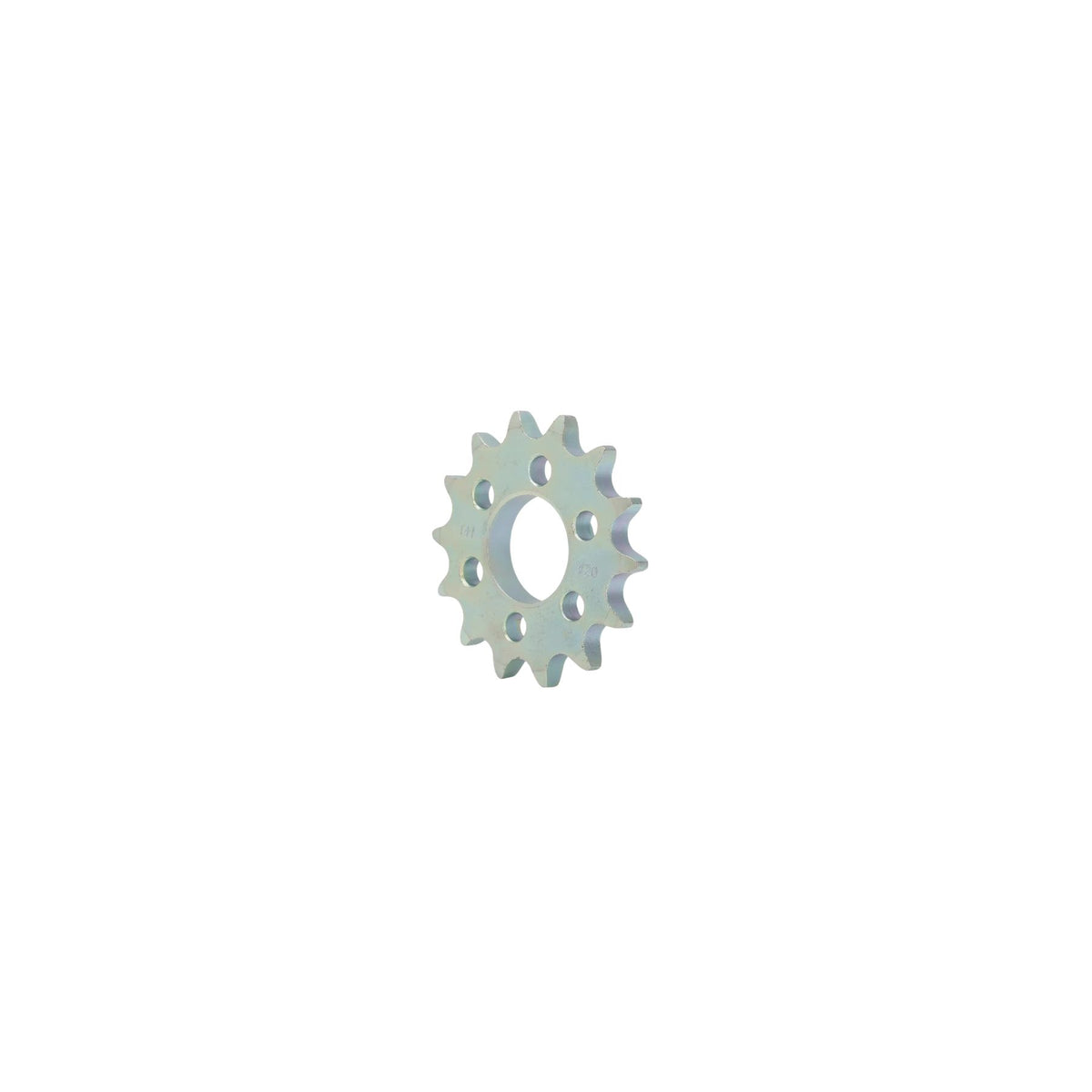 A small metallic Falcon Pro Shaft Sprocket by 79Bike, featuring eleven teeth and circular holes, is displayed centered on a plain white background as a replacement shaft sprocket.