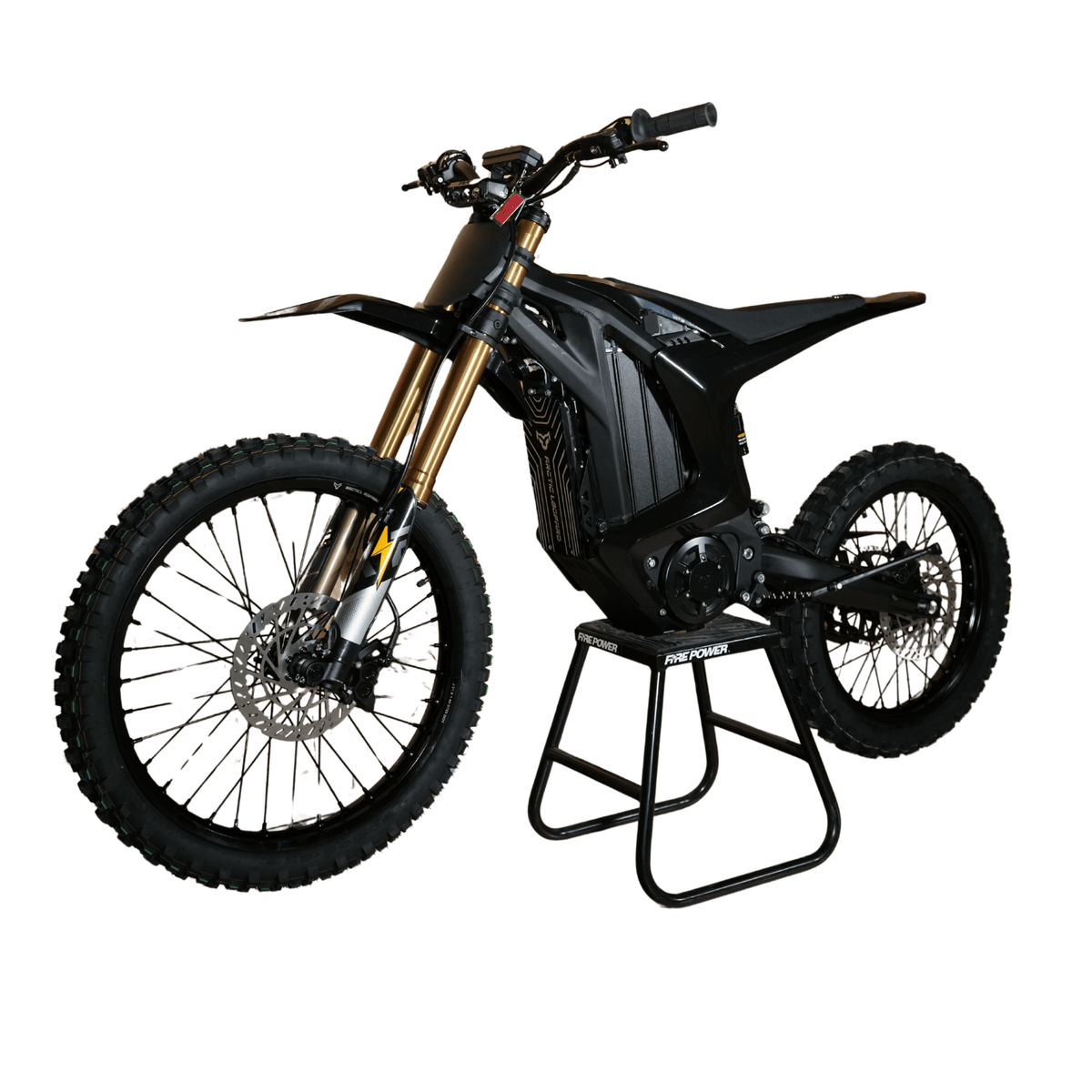 Arctic Leopard XE Pro S Enduro electric dirt bike, angle view
