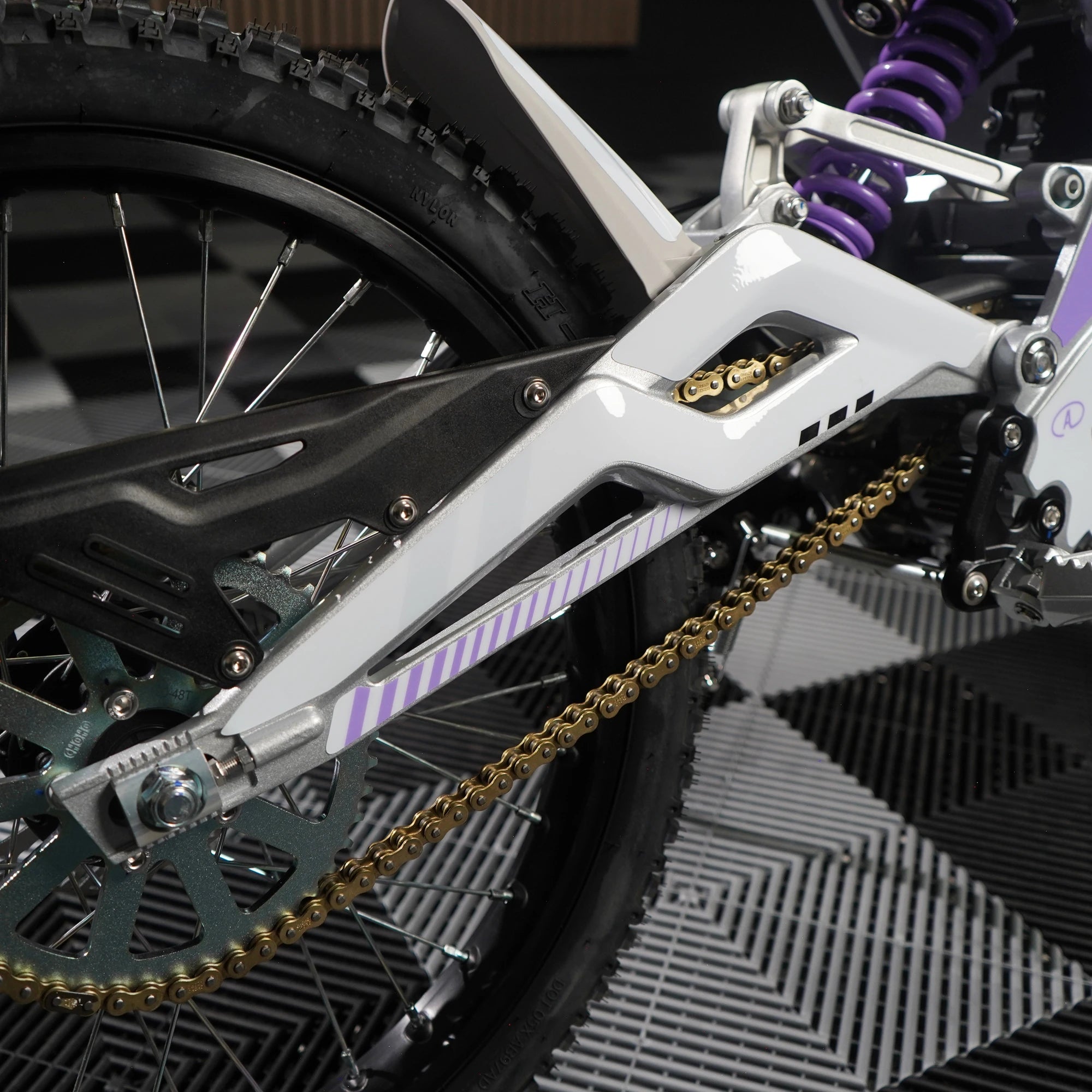 Slipstream E-Moto Graphics Kit, Aurora colorway, on 79Bike Falcon