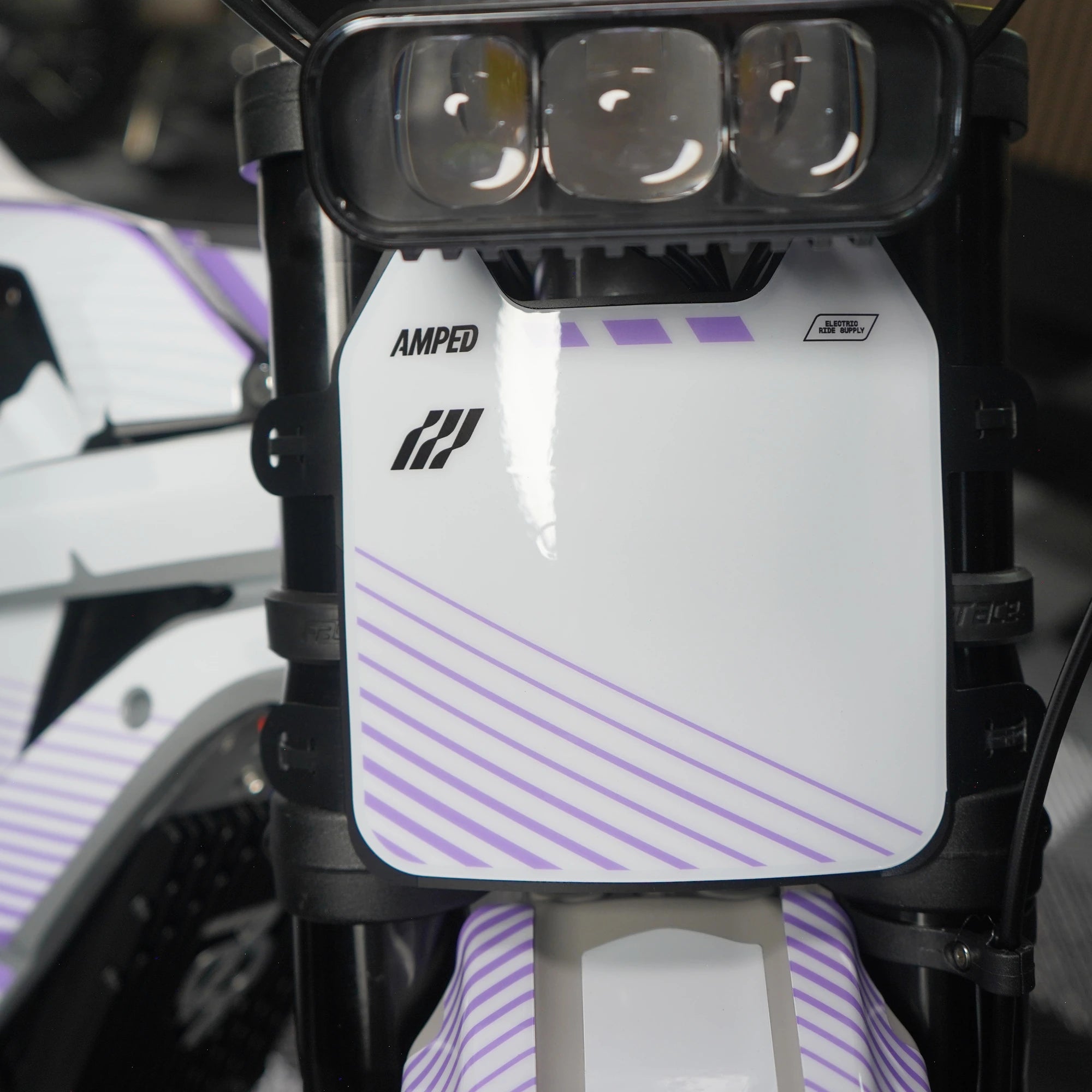 Slipstream E-Moto Graphics Kit, Aurora colorway, on 79Bike Falcon