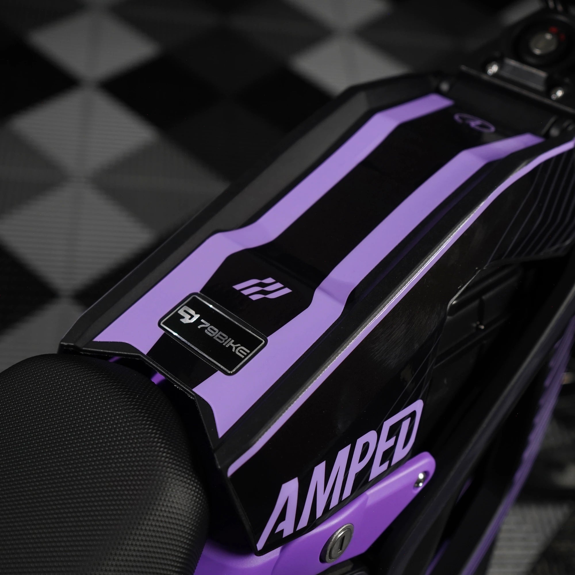 Slipstream E-Moto Graphics Kit, Nightshade colorway, on 79Bike Falcon