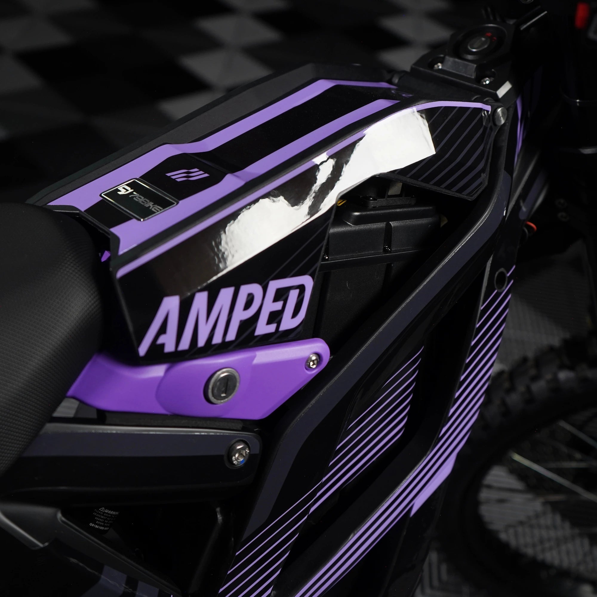 Slipstream E-Moto Graphics Kit, Nightshade colorway, on 79Bike Falcon