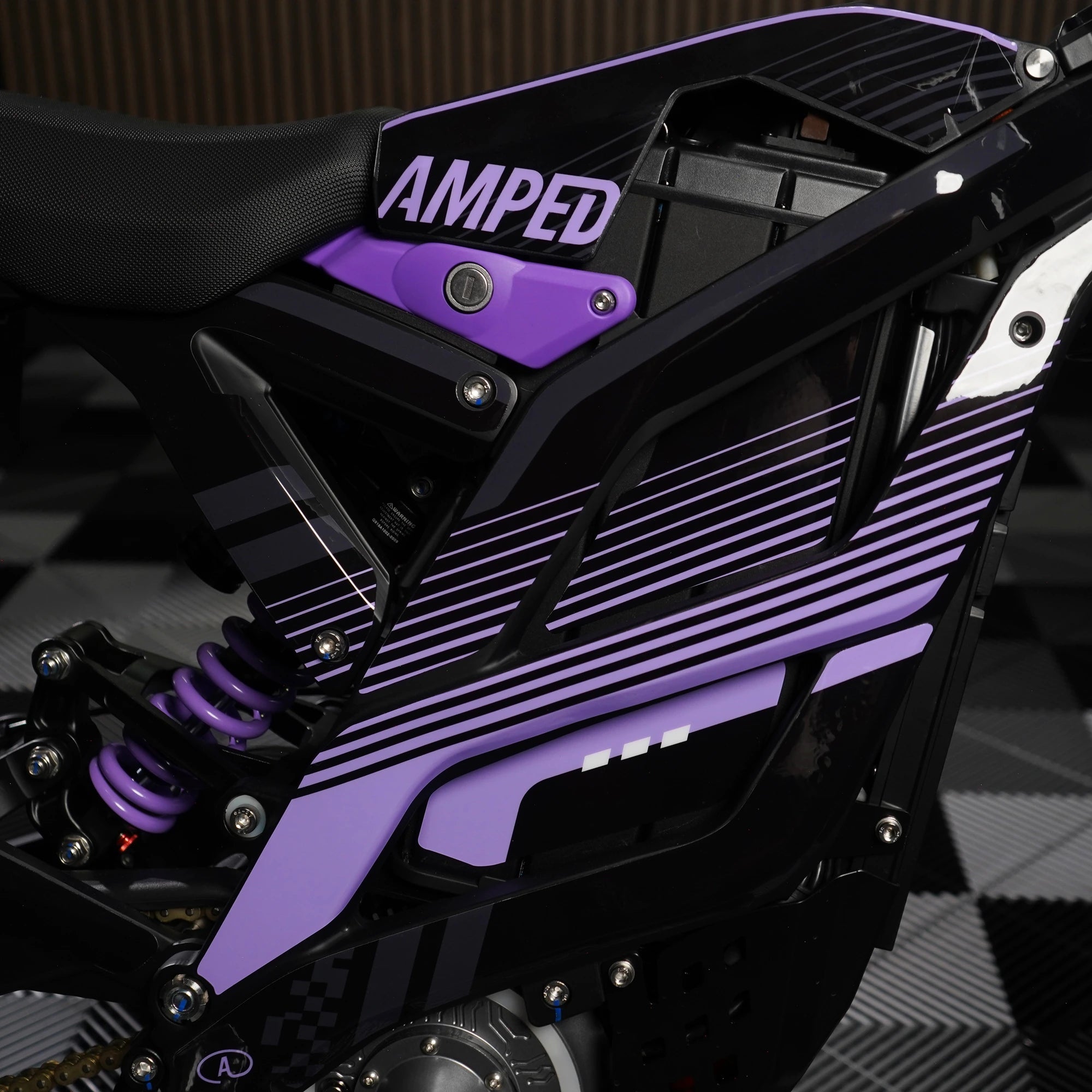 Slipstream E-Moto Graphics Kit, Nightshade colorway, on 79Bike Falcon