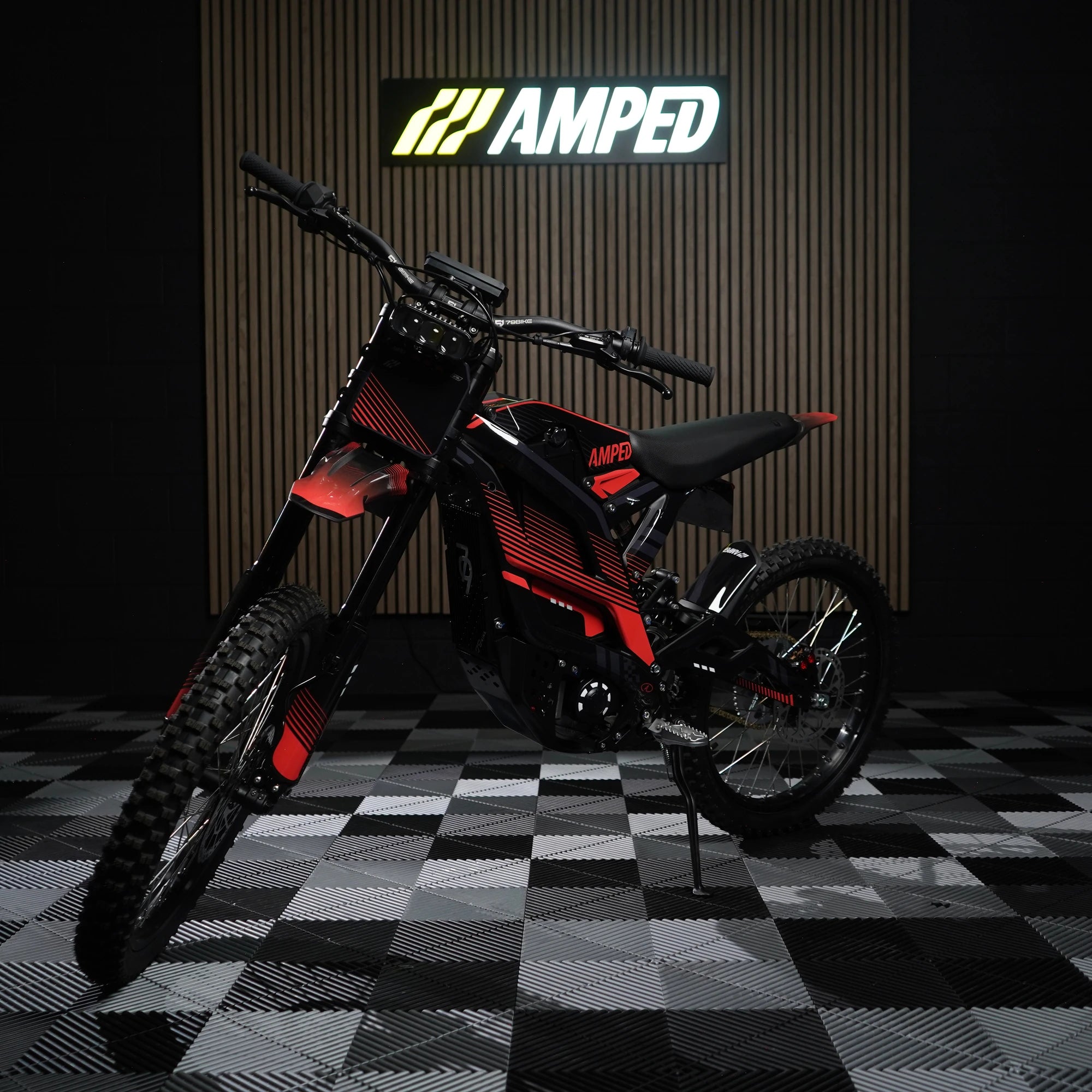 Slipstream E-Moto Graphics Kit, Scorch colorway, on 79Bike Falcon