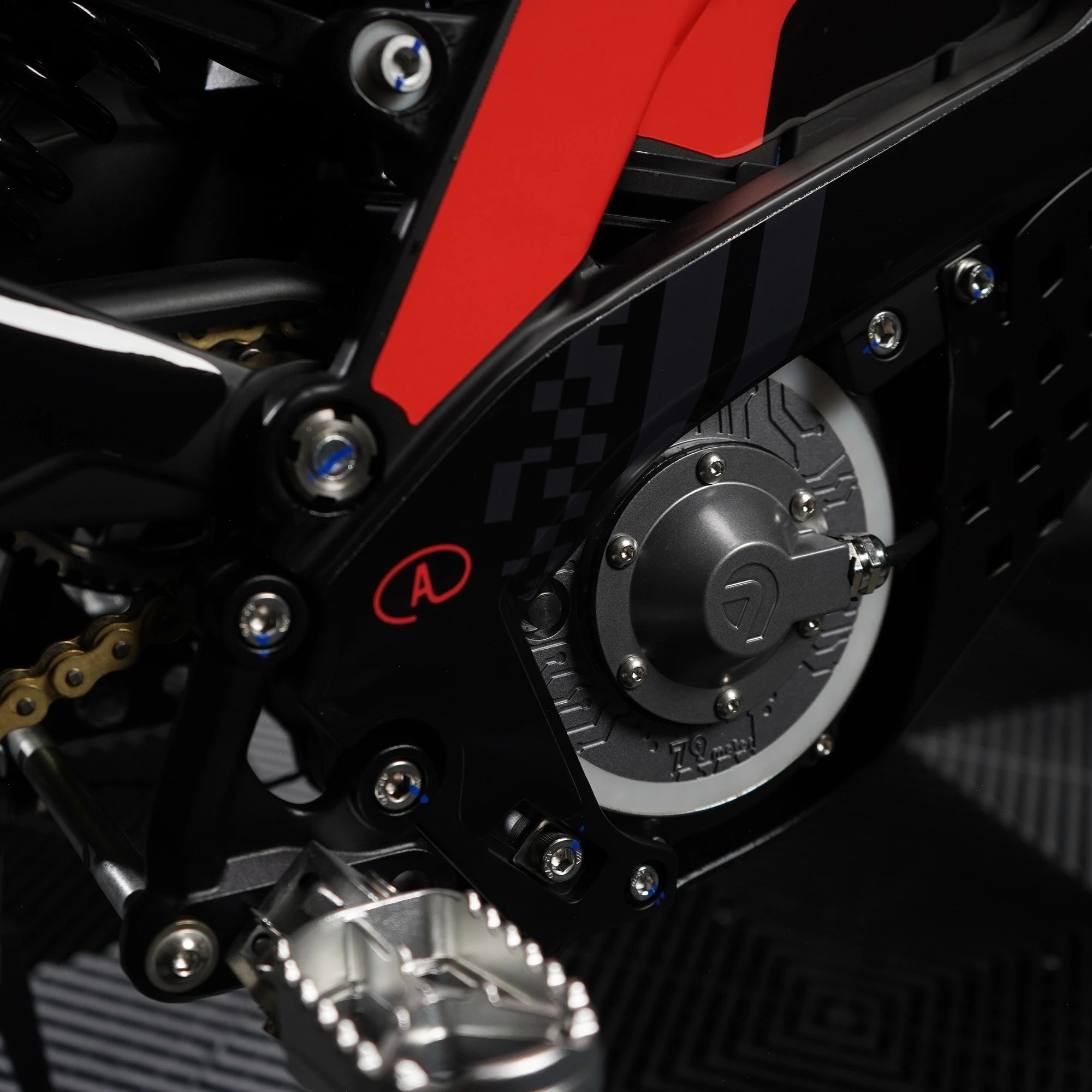 Slipstream E-Moto Graphics Kit, Scorch colorway, on 79Bike Falcon