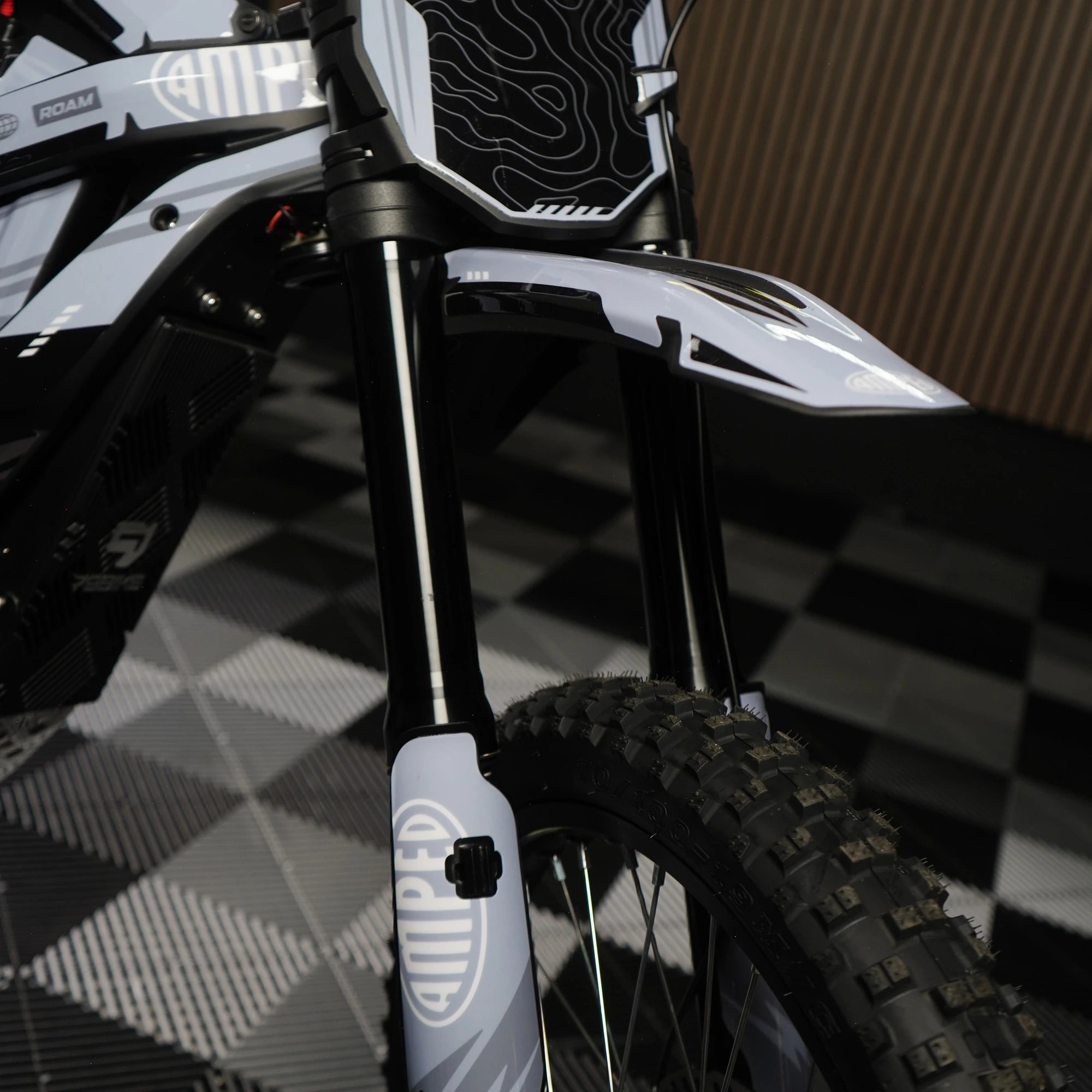 Strike E-Moto Graphics Kit, Mercury colorway, on 79Bike Falcon