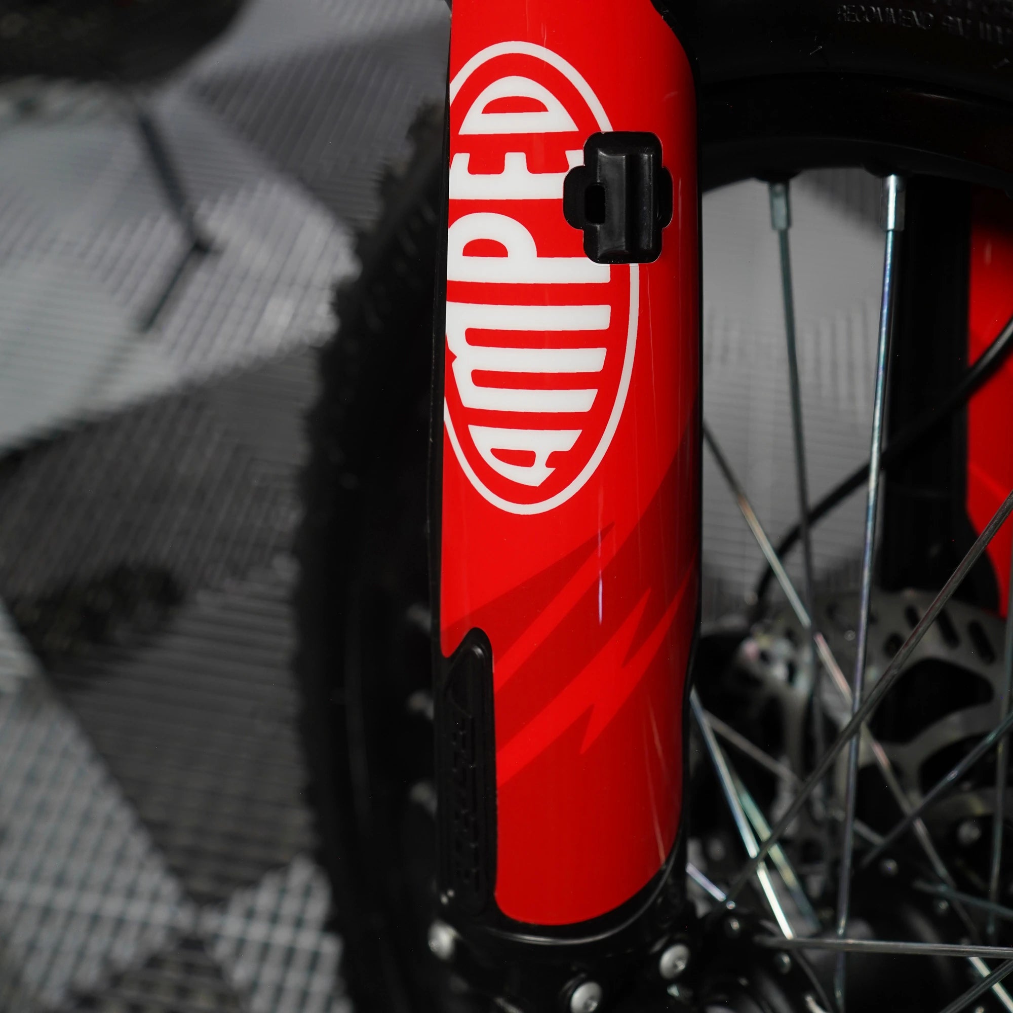 Strike E-Moto Graphics Kit, Redline colorway, on 79Bike Falcon