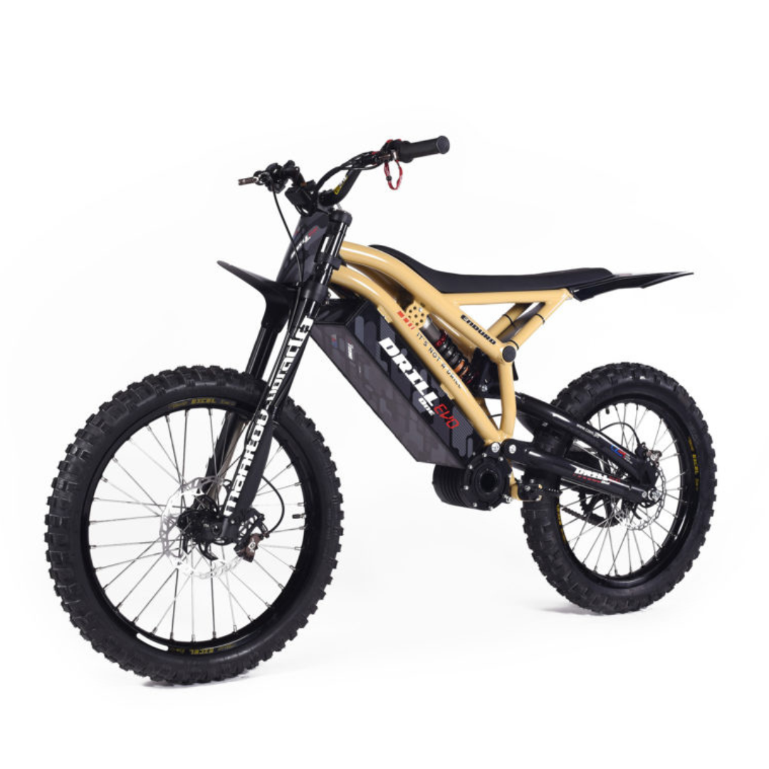 CZEM Drill One Enduro (21'' Front / 19'' Rear Wheel) Electric Dirt Bike, SAND BROWN